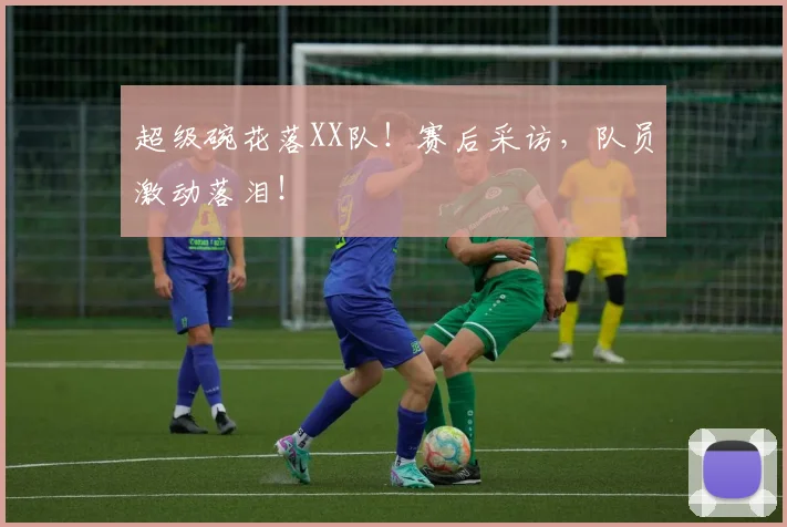 超级碗花落XX队!赛后采访,队员激动落泪!